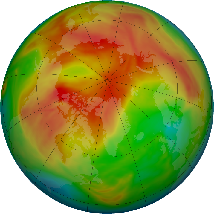 Arctic ozone map for 16 March 2005